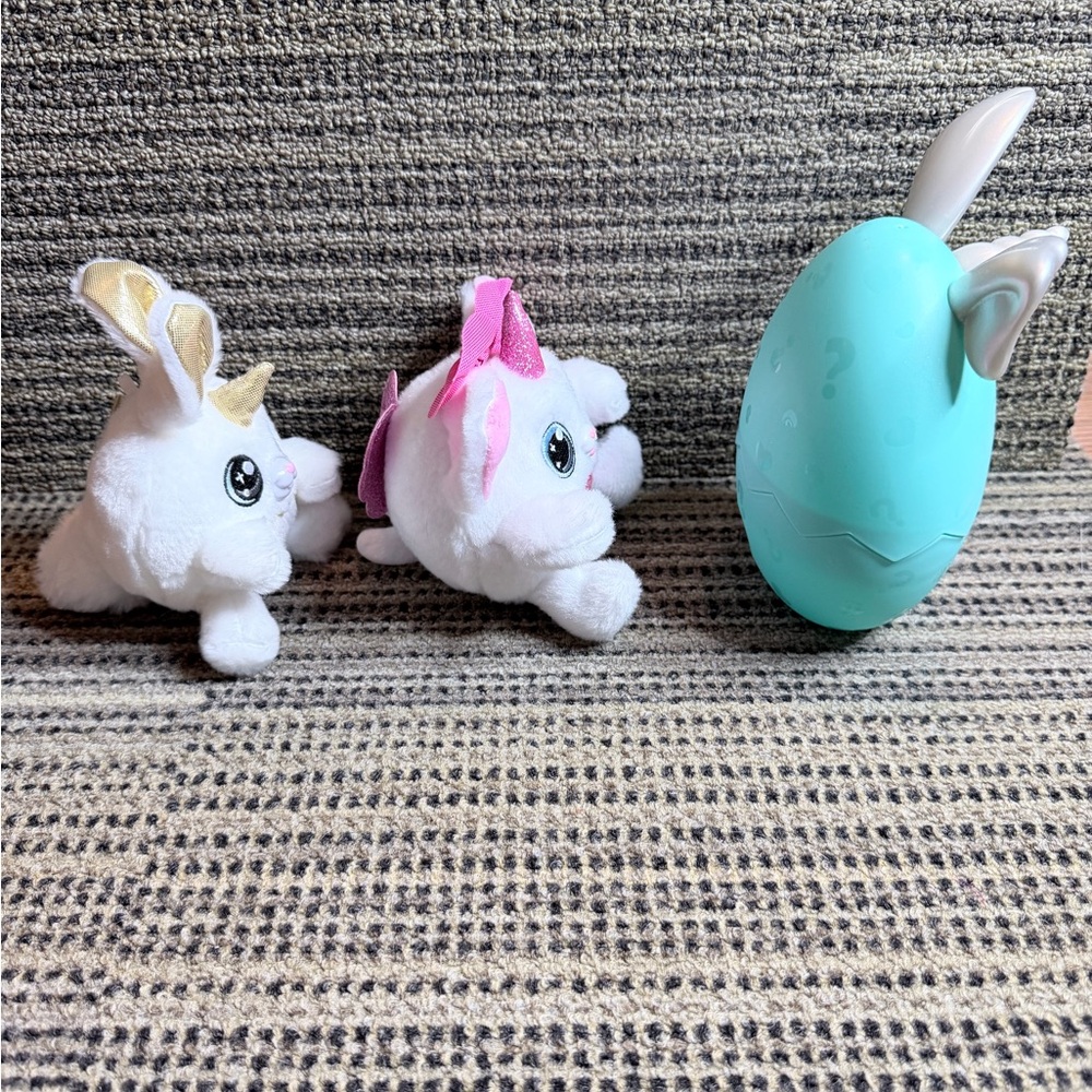 Zuru Rainbocorn Pink and White Plush Toy with Egg lot (2) - Picture 3 of 10